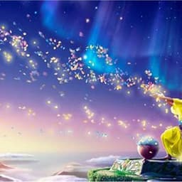 天上界を走るララ（Lala, the American Shorthair girl, runs through the heavenly realm.）