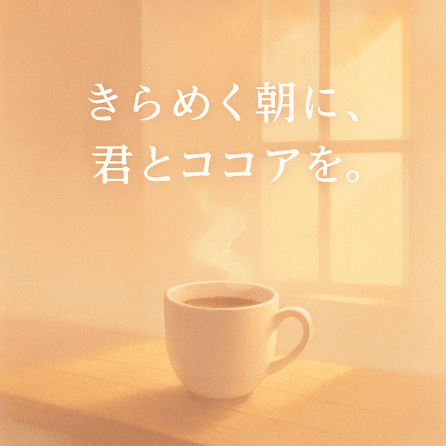 きらめく朝に、君とココアを。